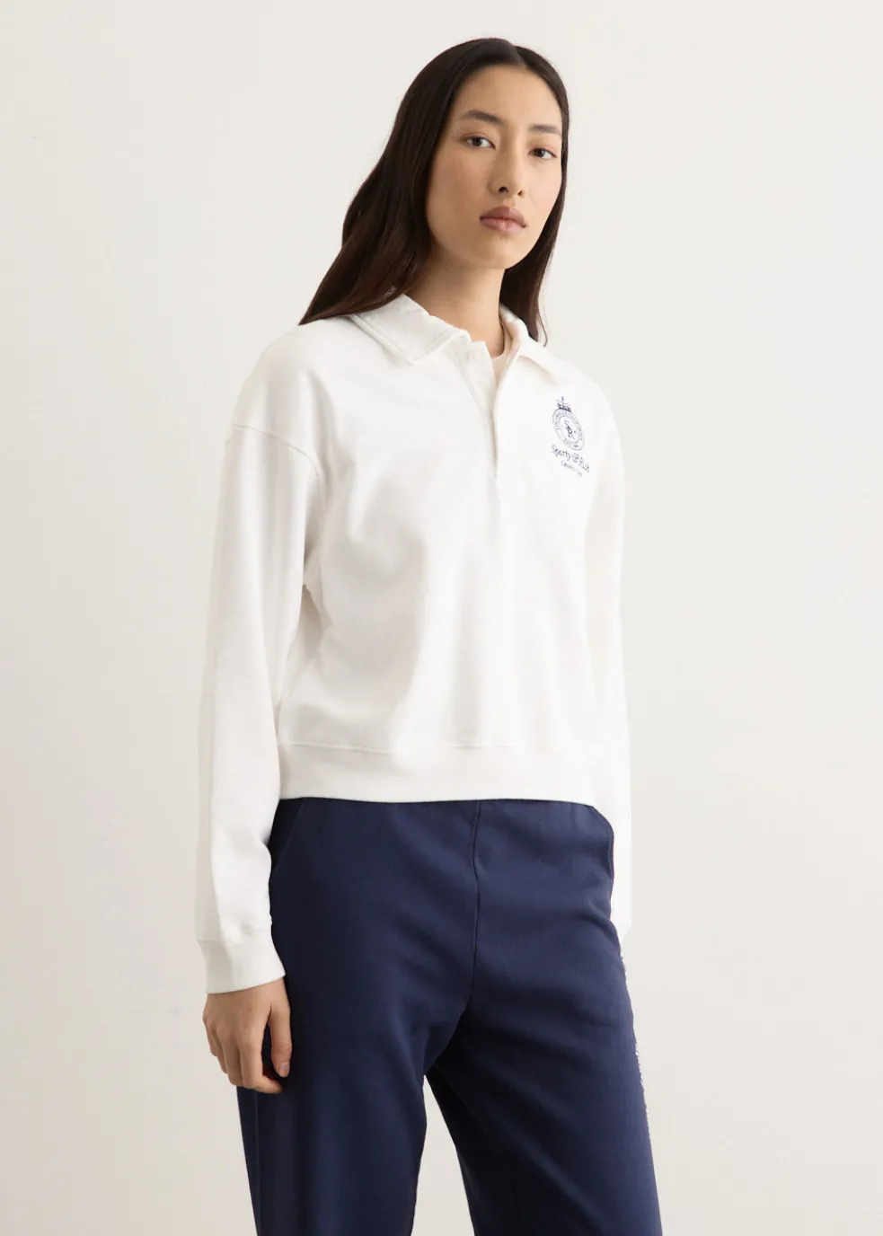 Crown Country Embroidered Cropped Polo