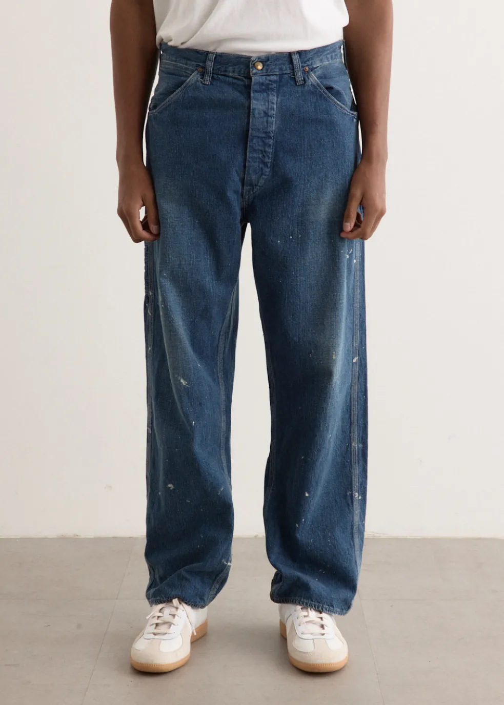 Denim Painter Pants With Paint