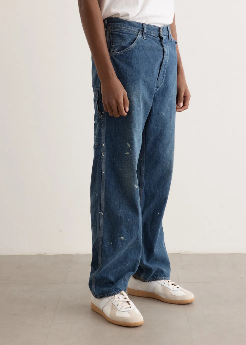 Denim Painter Pants With Paint