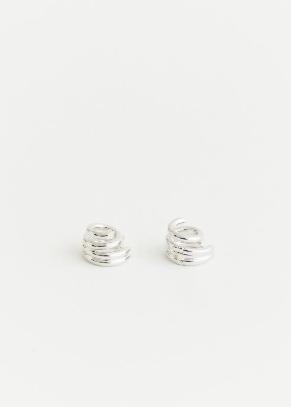 Diagonal Coil Hoop Earrings