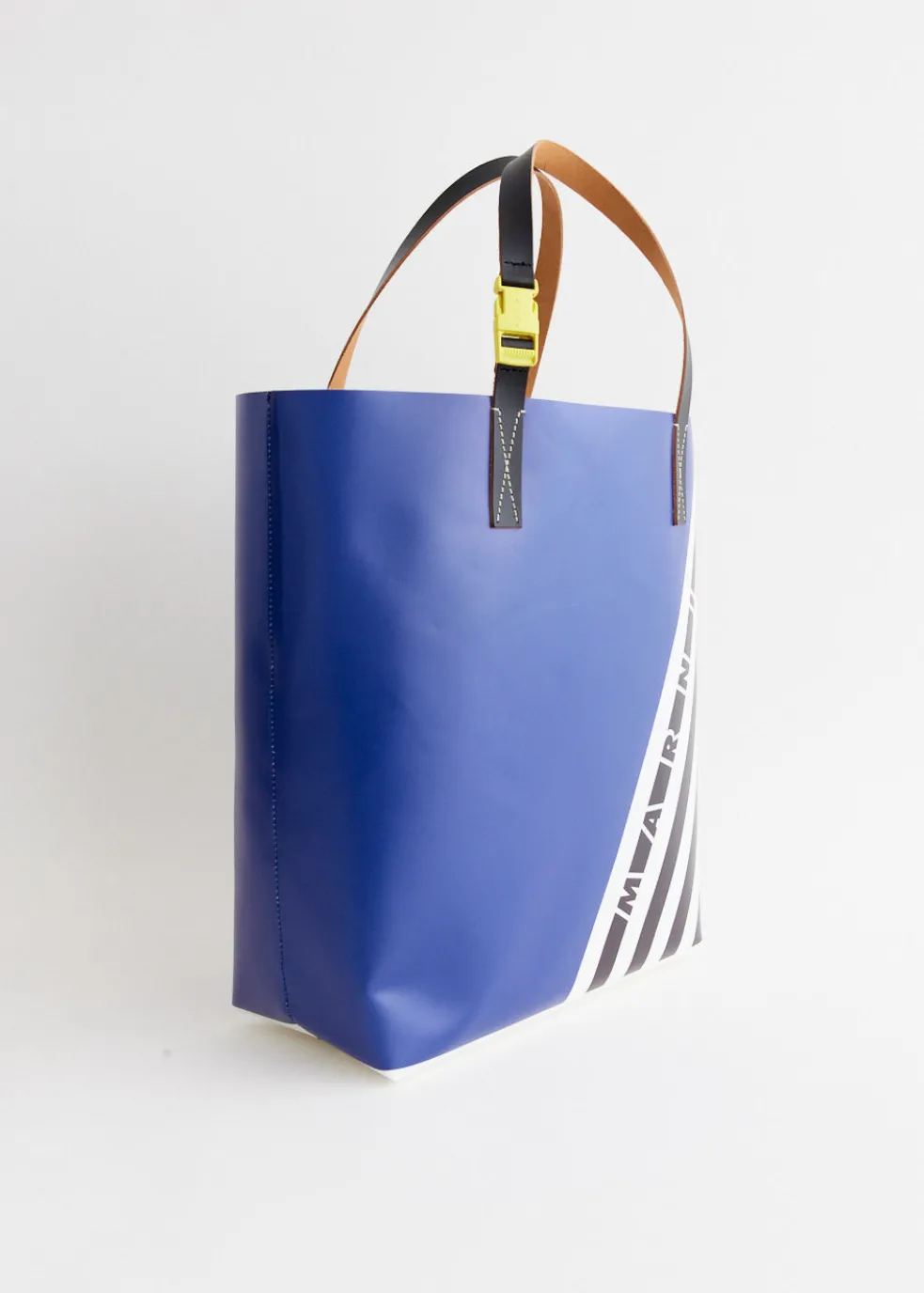 Diagonal Stripe Shopping Tote