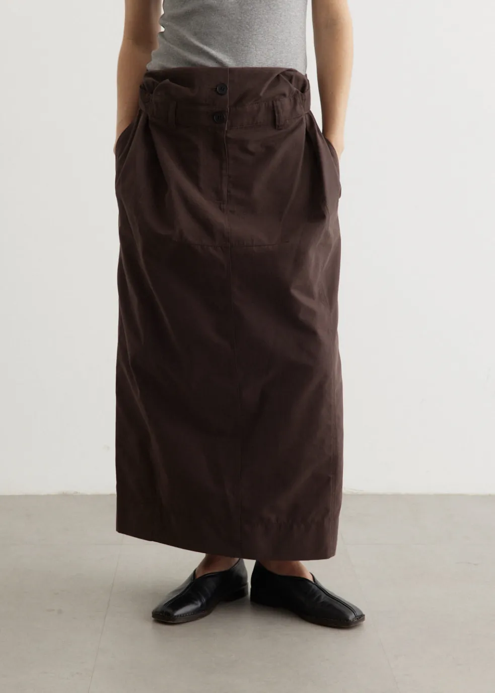 Double Waist Long Skirt