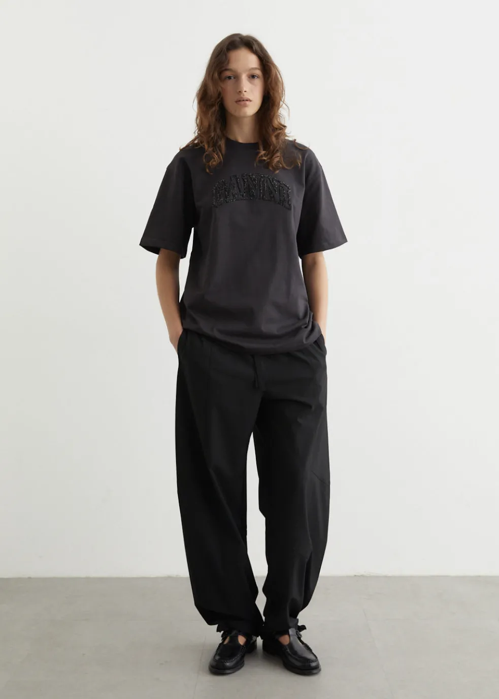 Drapey Melange Elasticated Waist Pants