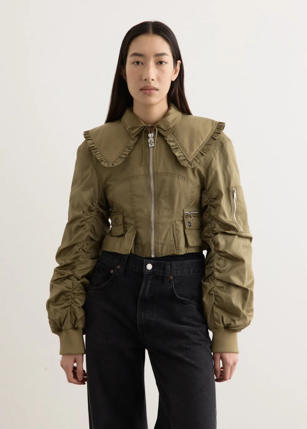 Duchesse Nylon Fitted Jacket