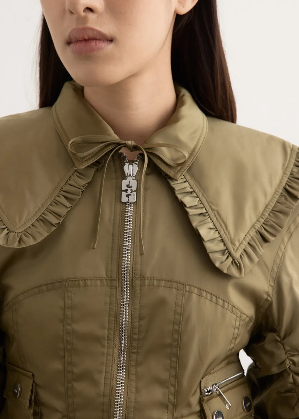 Duchesse Nylon Fitted Jacket