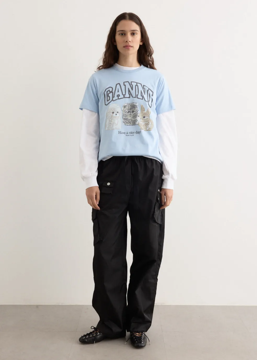 Duchesse Nylon Oversized Elasticated Pants