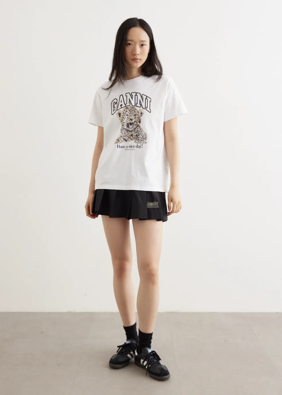 Duchesse Nylon Pleated Mini Skirt