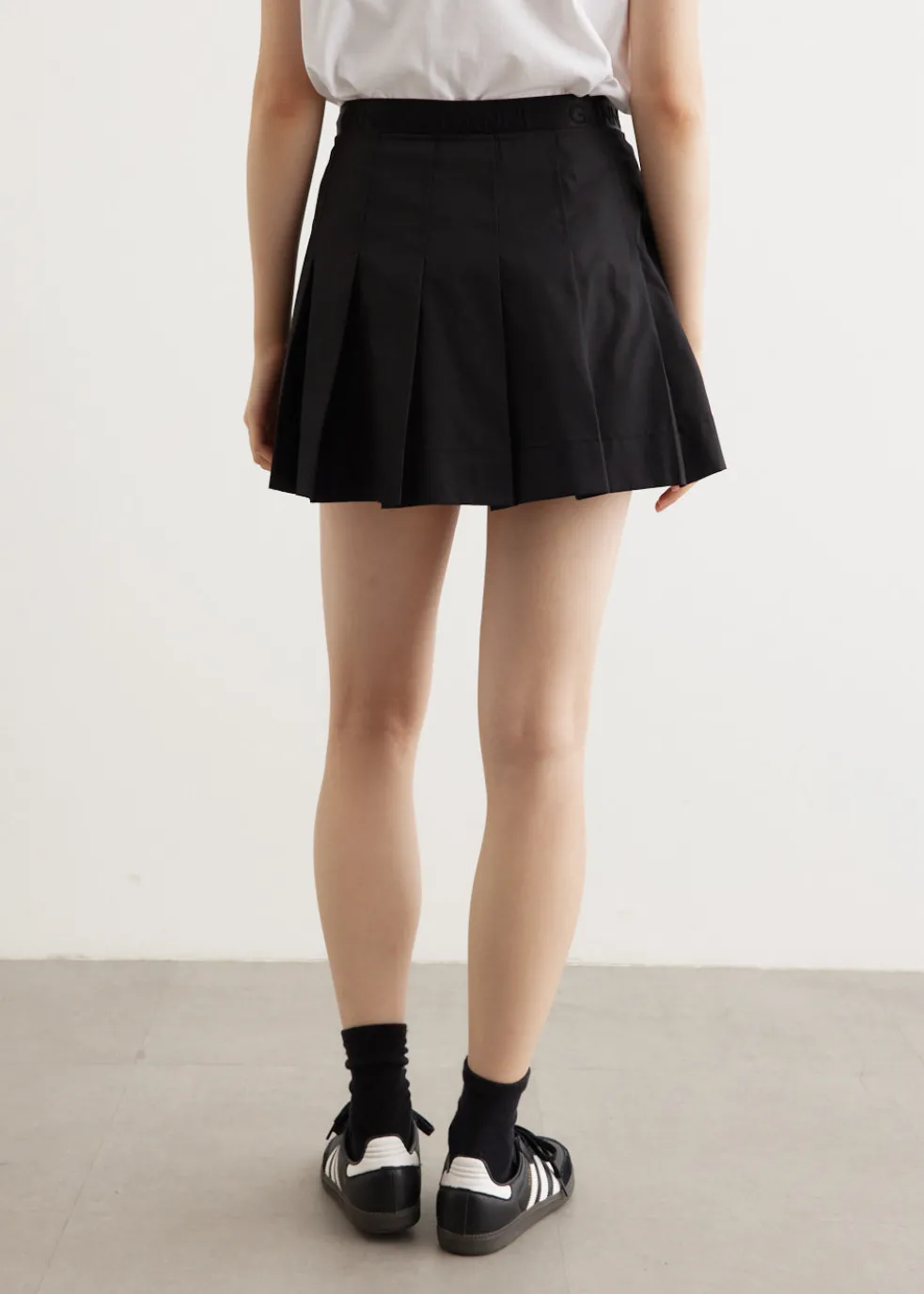 Duchesse Nylon Pleated Mini Skirt