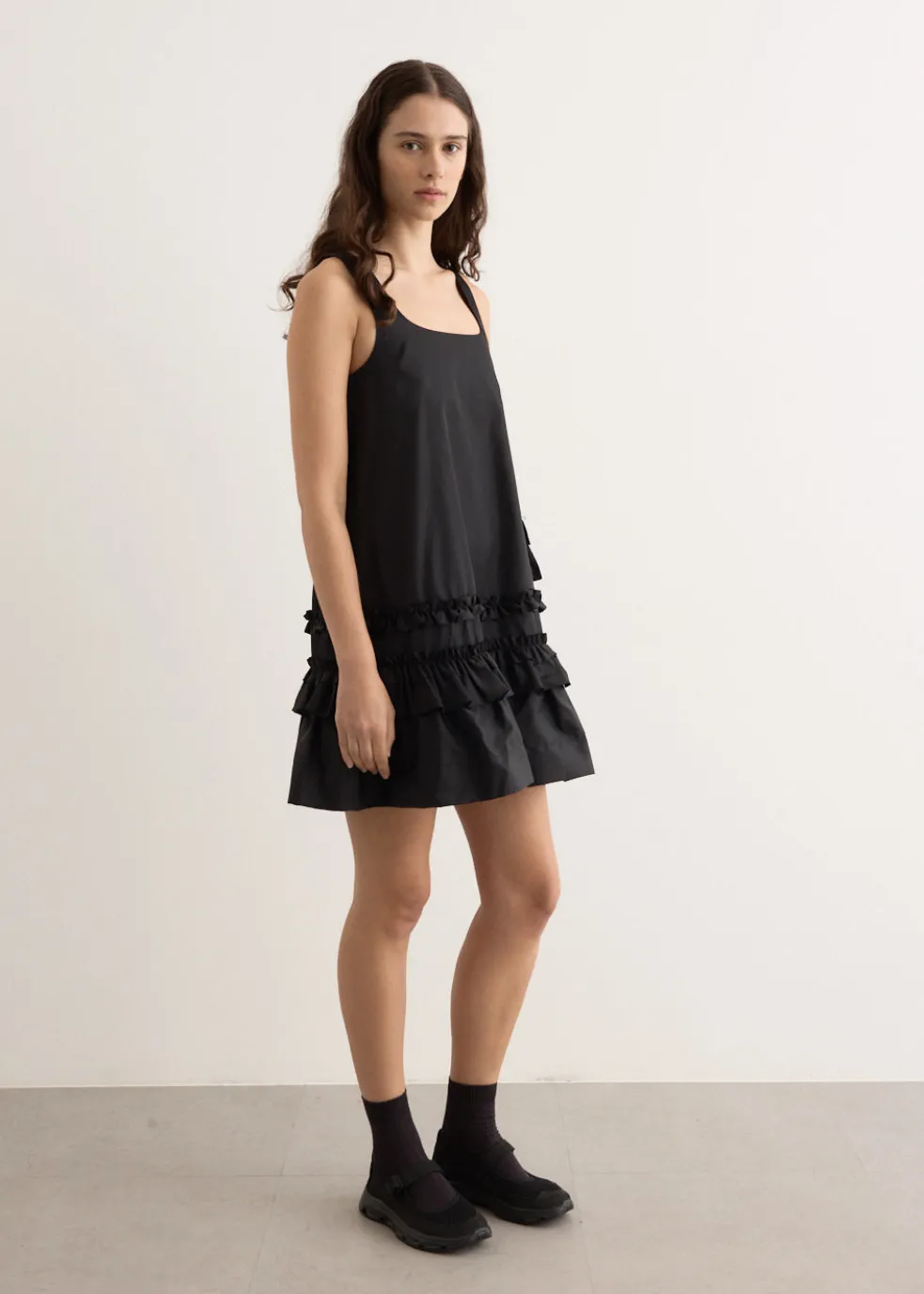 Duchesse Nylon U-Neck Mini Dress