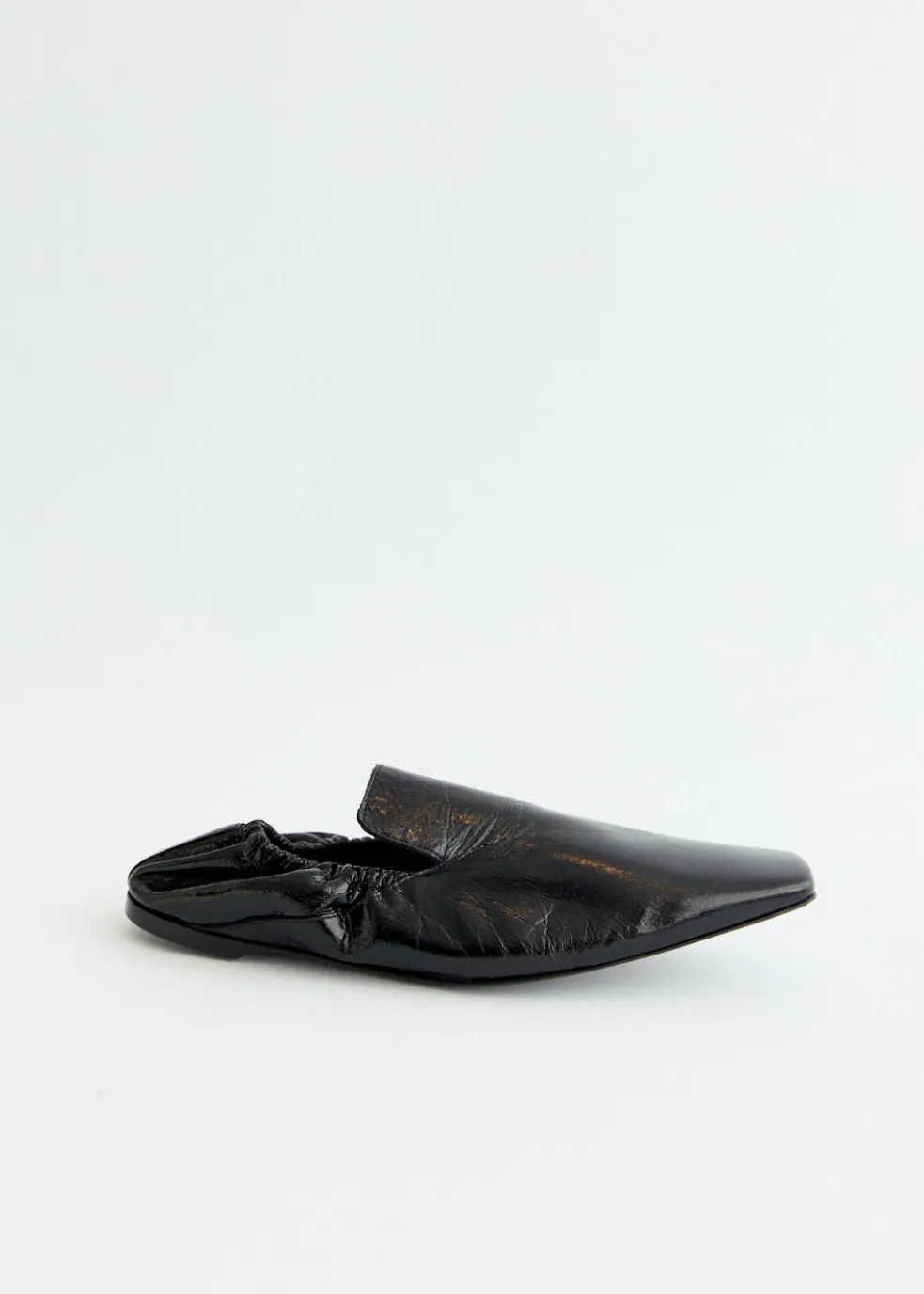 Elastic Back Leather Loafers