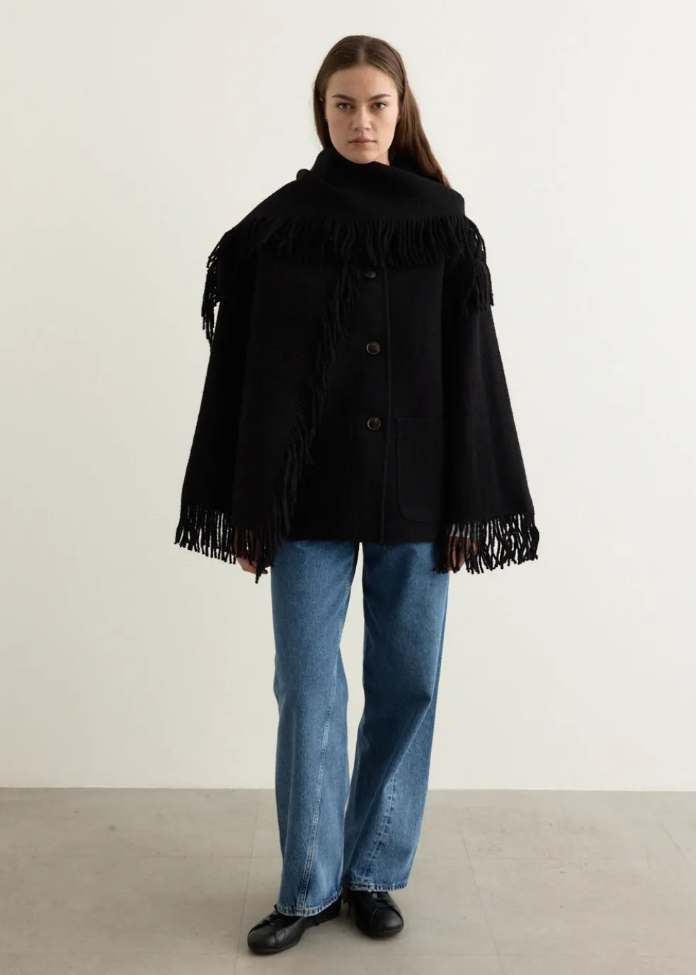 Embroidered Scarf Jacket