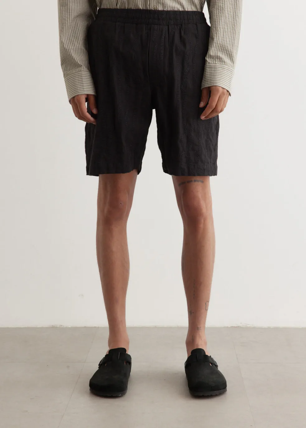 Embroidered Smokestack Shorts
