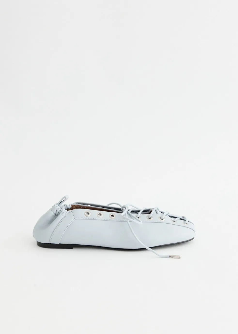 Eyelets Lace Up Ballerinas