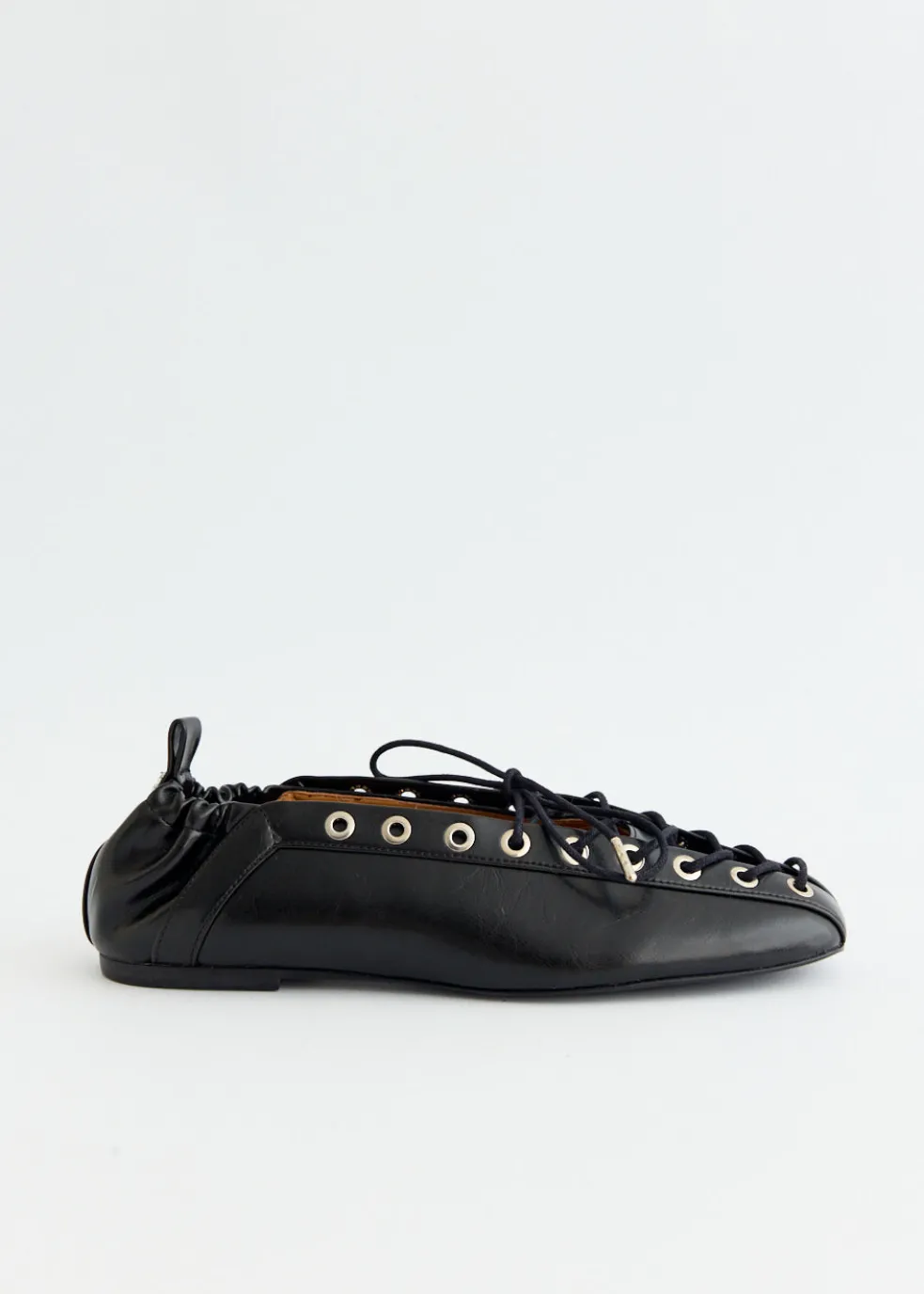 Eyelets Lace Up Ballerinas