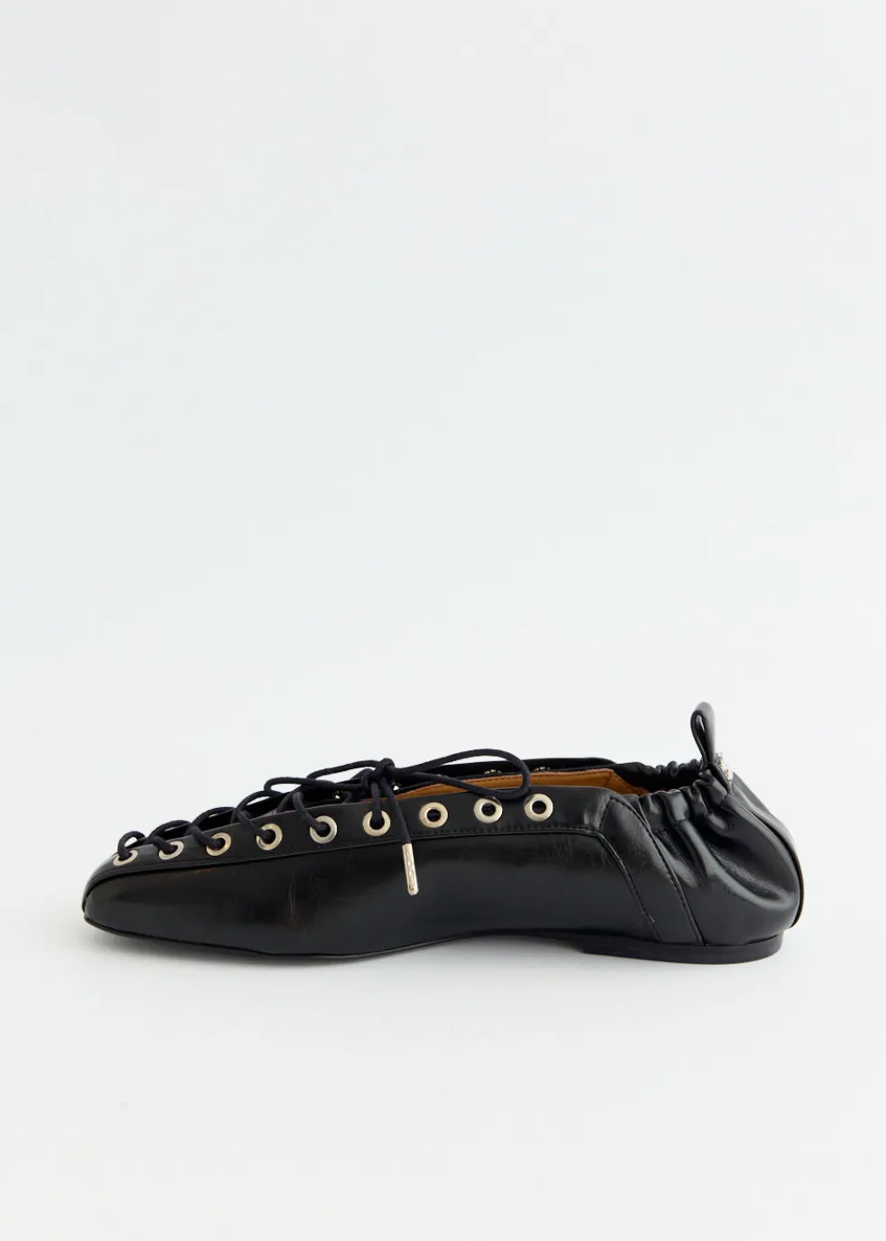 Eyelets Lace Up Ballerinas