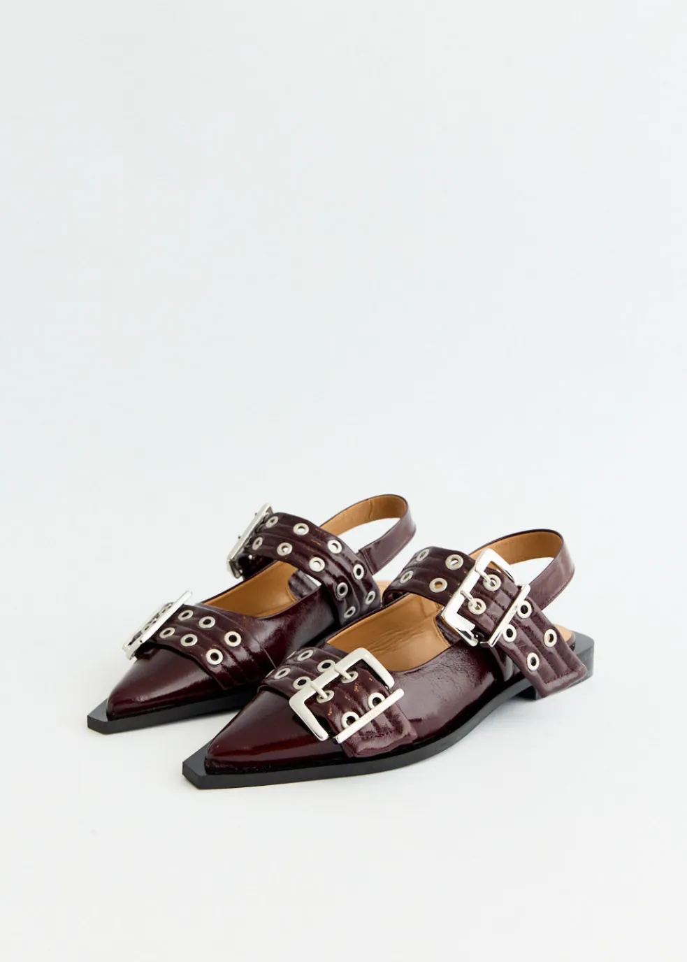 Feminine Buckle Ballerinas