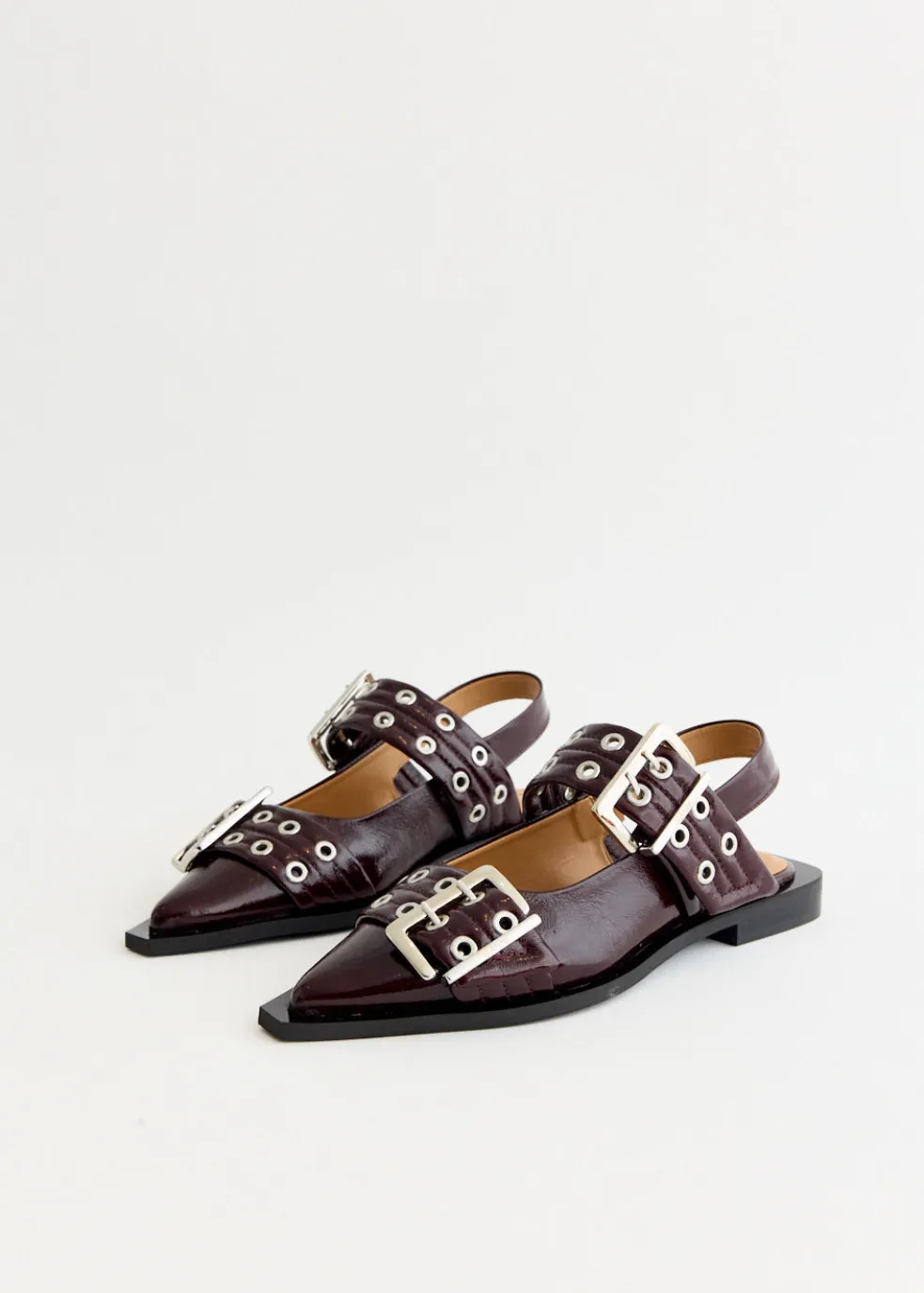 Feminine Buckle Ballerinas