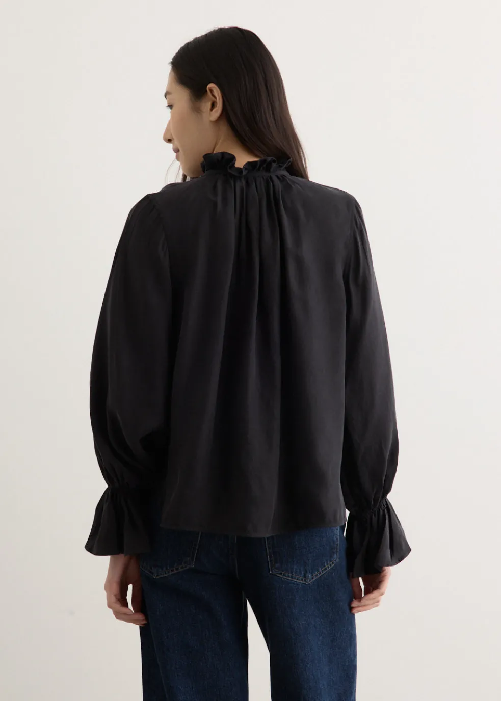 Fluid Cupro Tie String Shirt