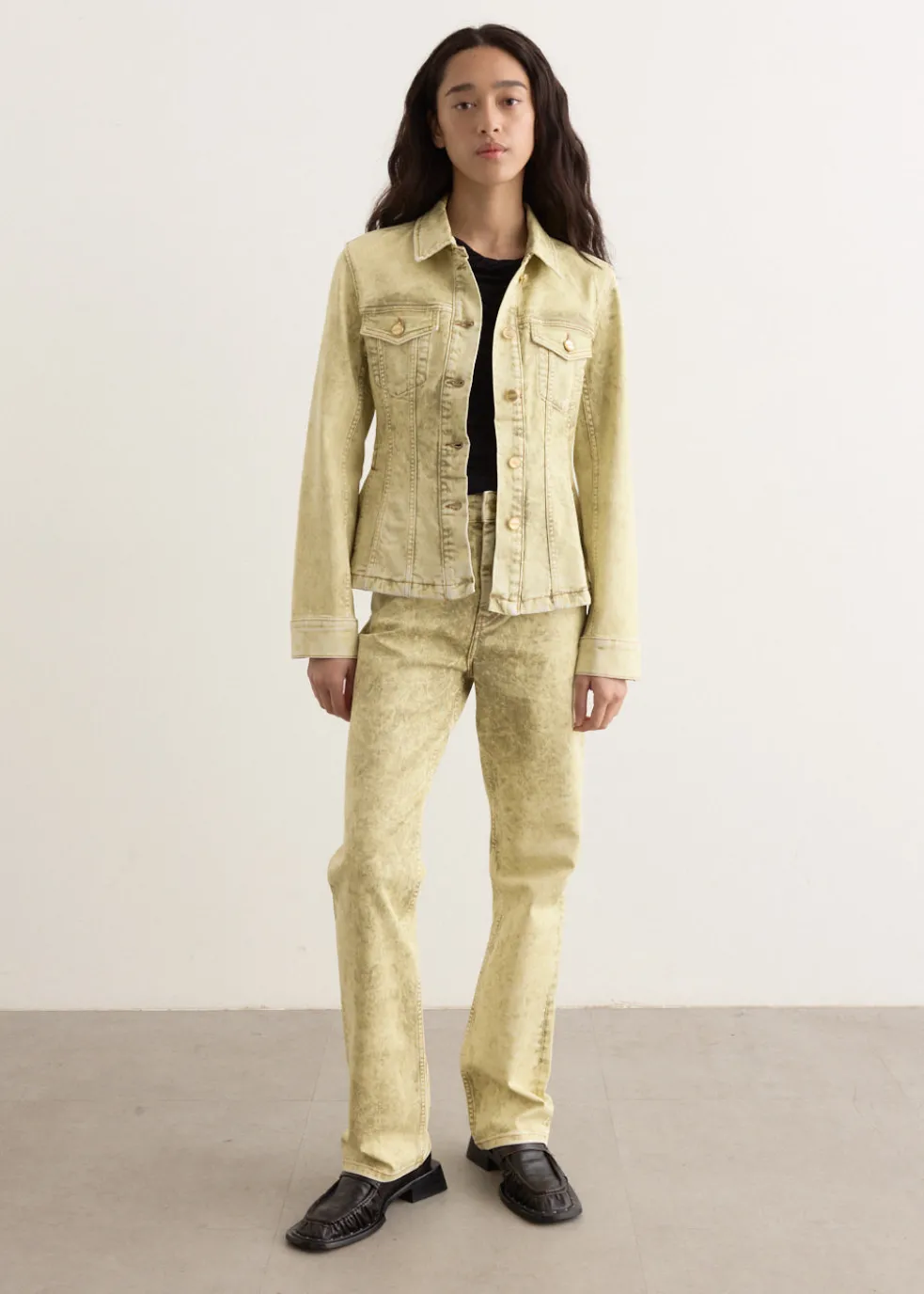 Foil Overdyed Denim Jeans