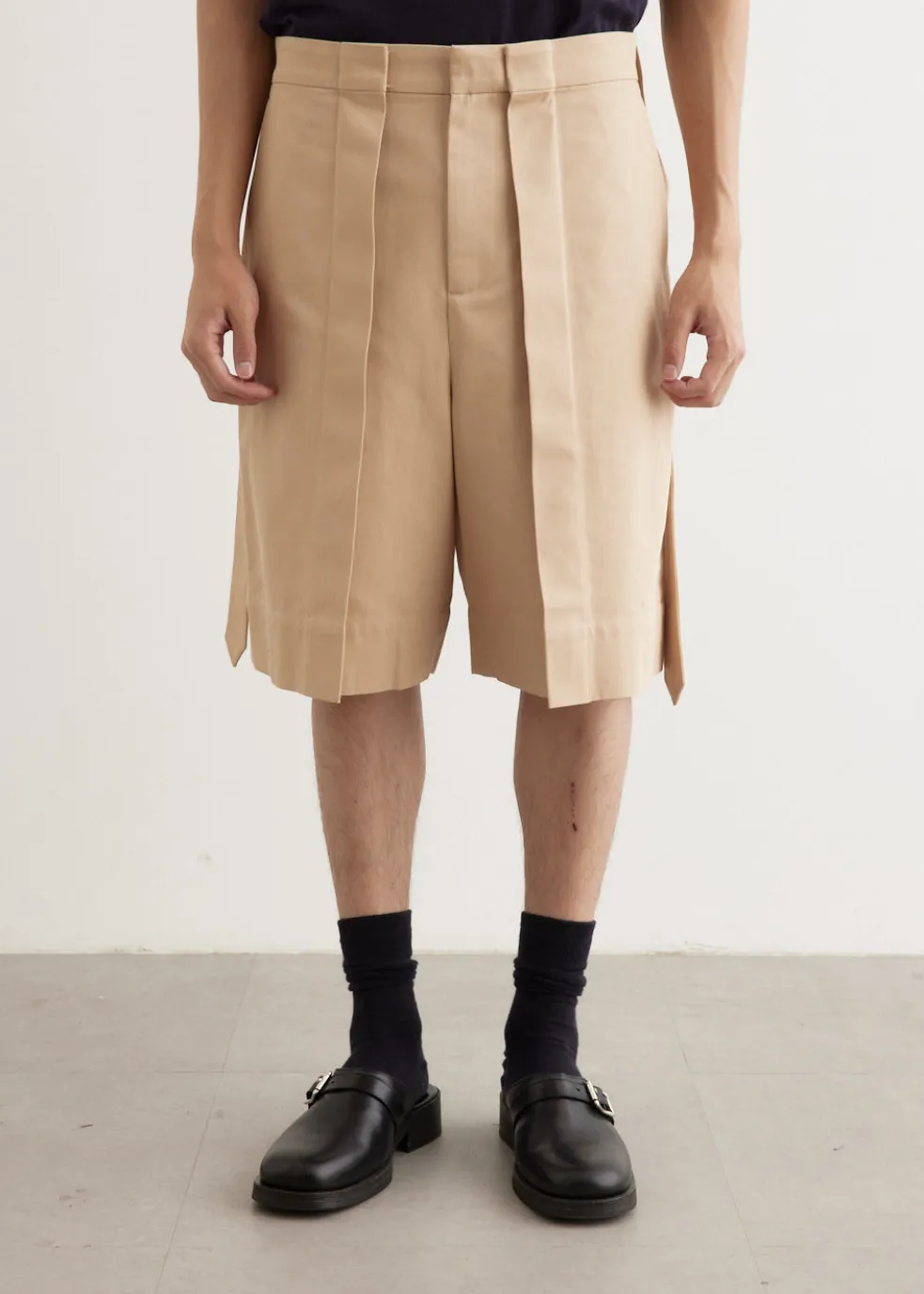 Folded Front Pleat Shorts