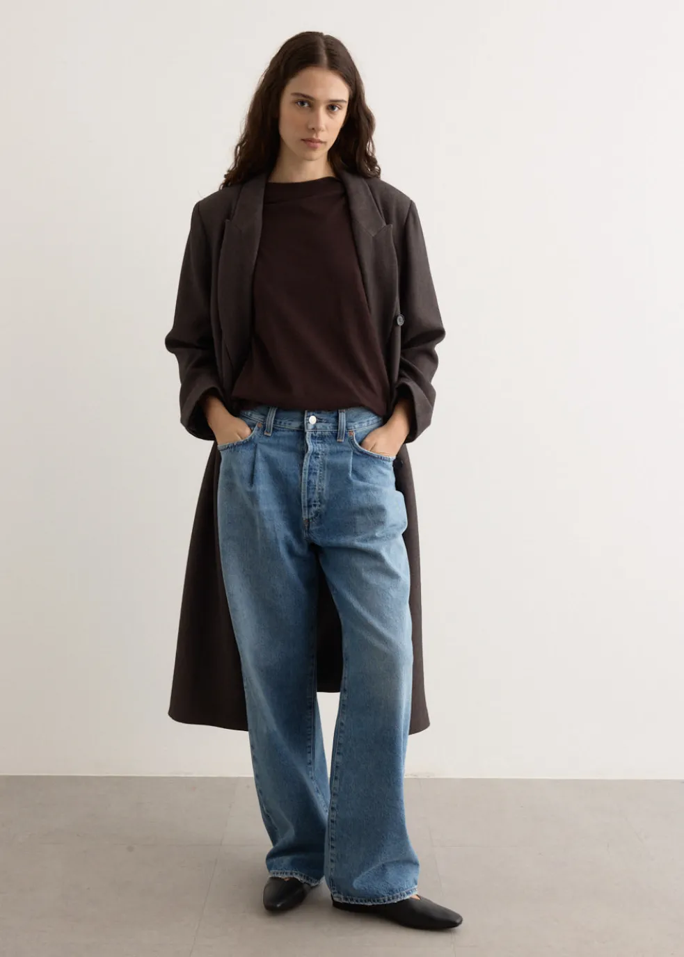 Franka Pleat Baggy Jeans