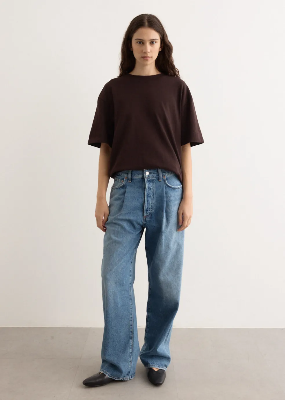 Franka Pleat Baggy Jeans