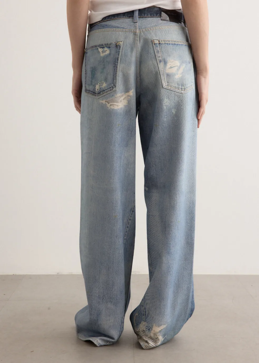 Full Cut Digital Print Denim Jeans