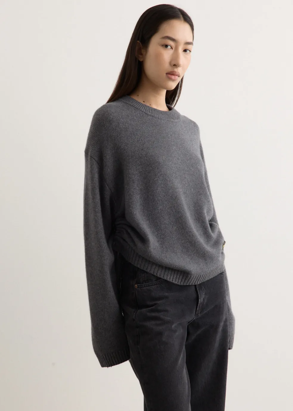 Future Wool Mix Oversized O-Neck Jumper