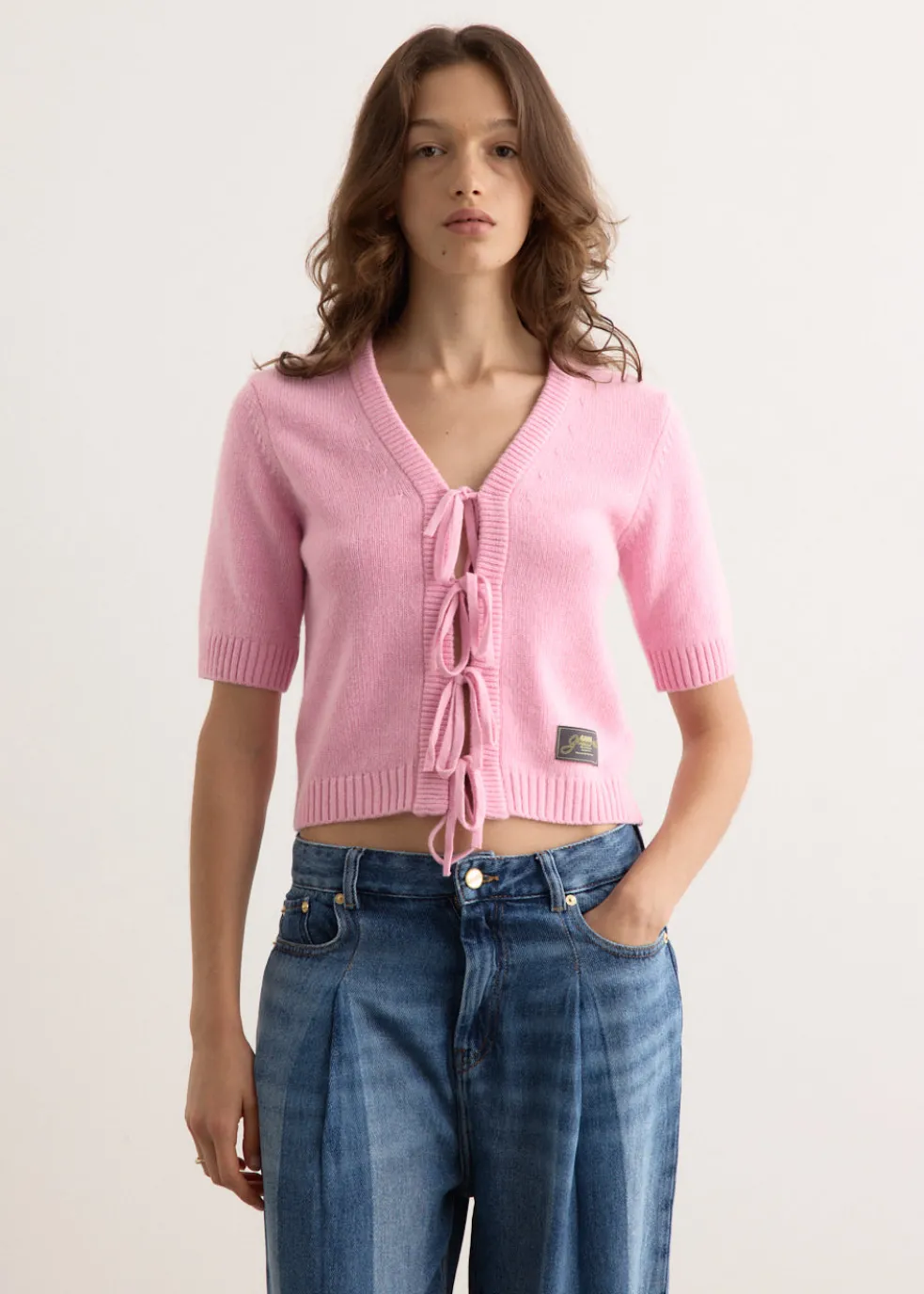 Future Wool Mix Short Sleeve Cardigan