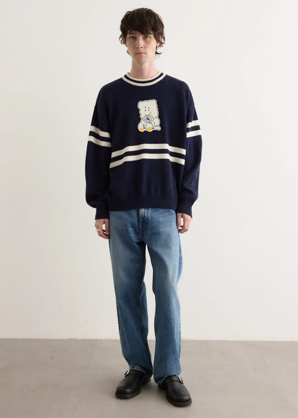 5G Cotton Knit PECKISH RAINBOWY IVY Crew Sweater