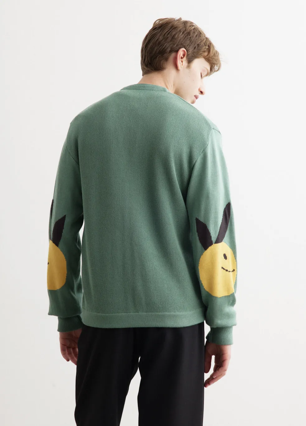 10G Eco Knit Elbow Coneybowy Short Cardigan