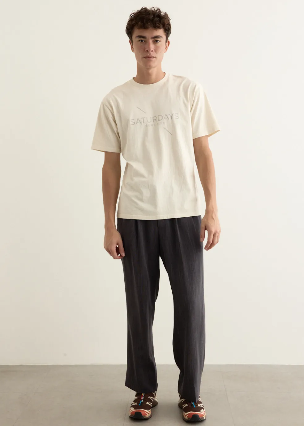 George Tweed Two Tuck Pants