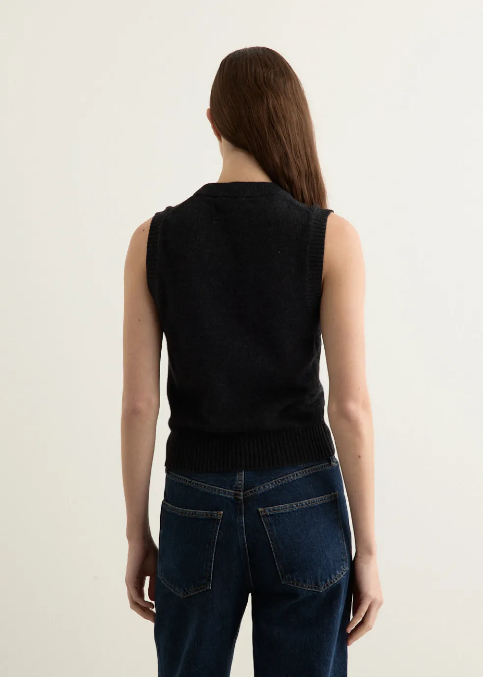 Graphic Wool Mix Flowers Vest