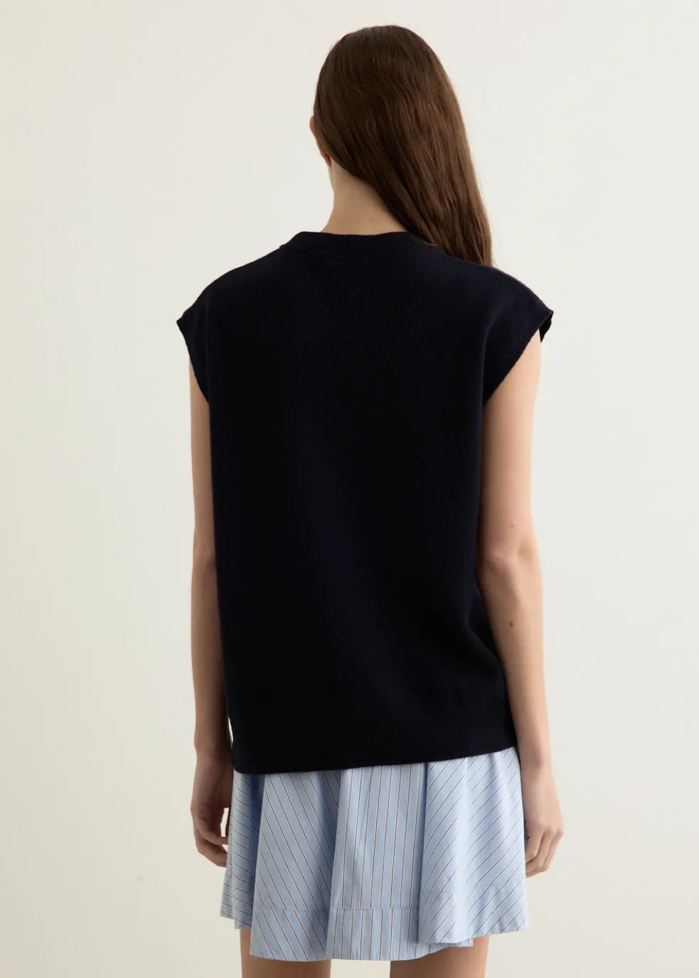 Graphic Wool Mix Oversized Vest