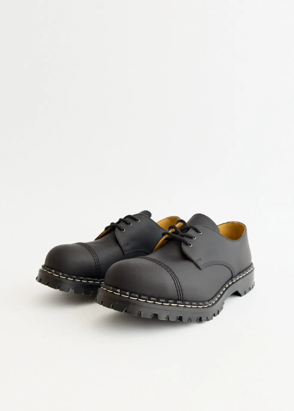 Greasy Steel Toe Capped Gibson Shoes