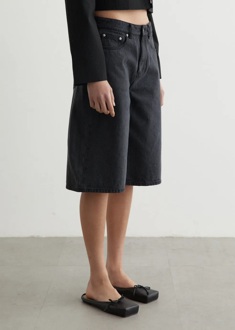 Grenade Longline Denim Shorts