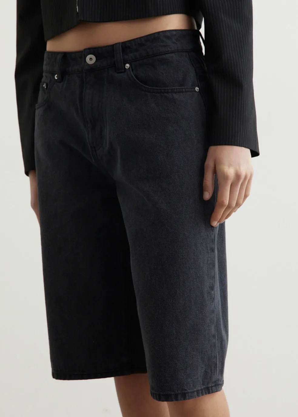 Grenade Longline Denim Shorts