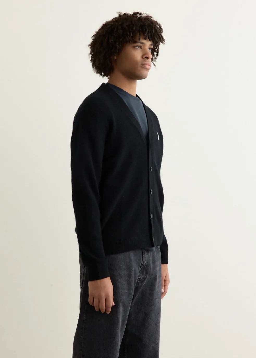 Grey Fox Head Patch Comfort Cardigan