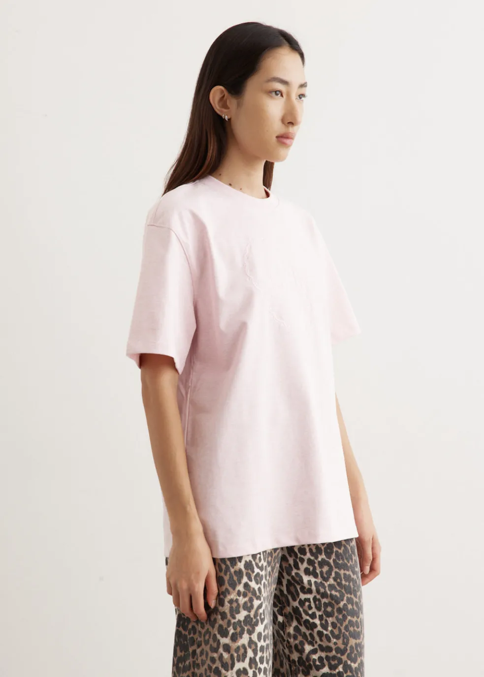 Heavy Cotton Drop Shoulder Heart T-Shirt