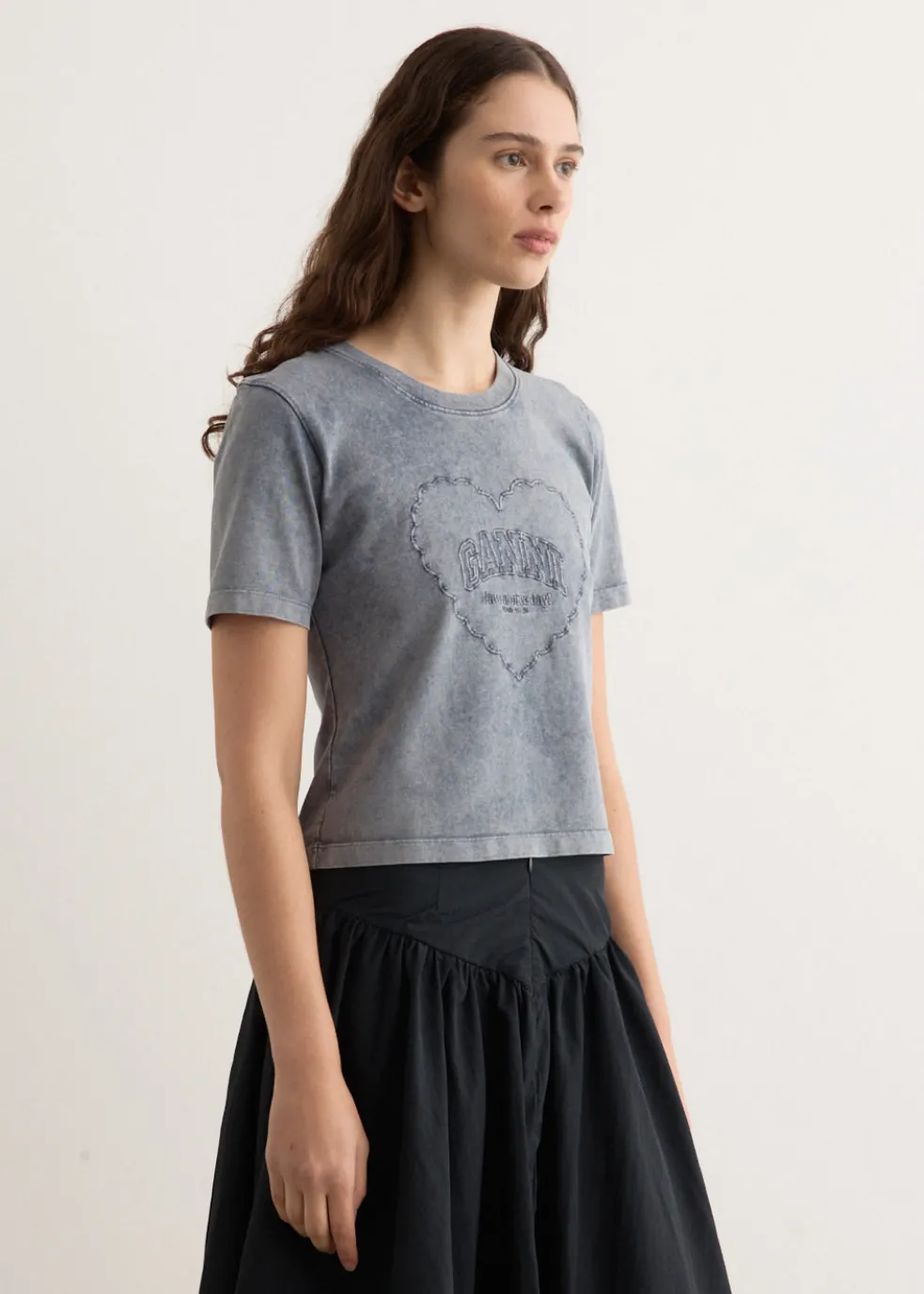 Heavy Cotton Jersey Heart Small T-Shirt