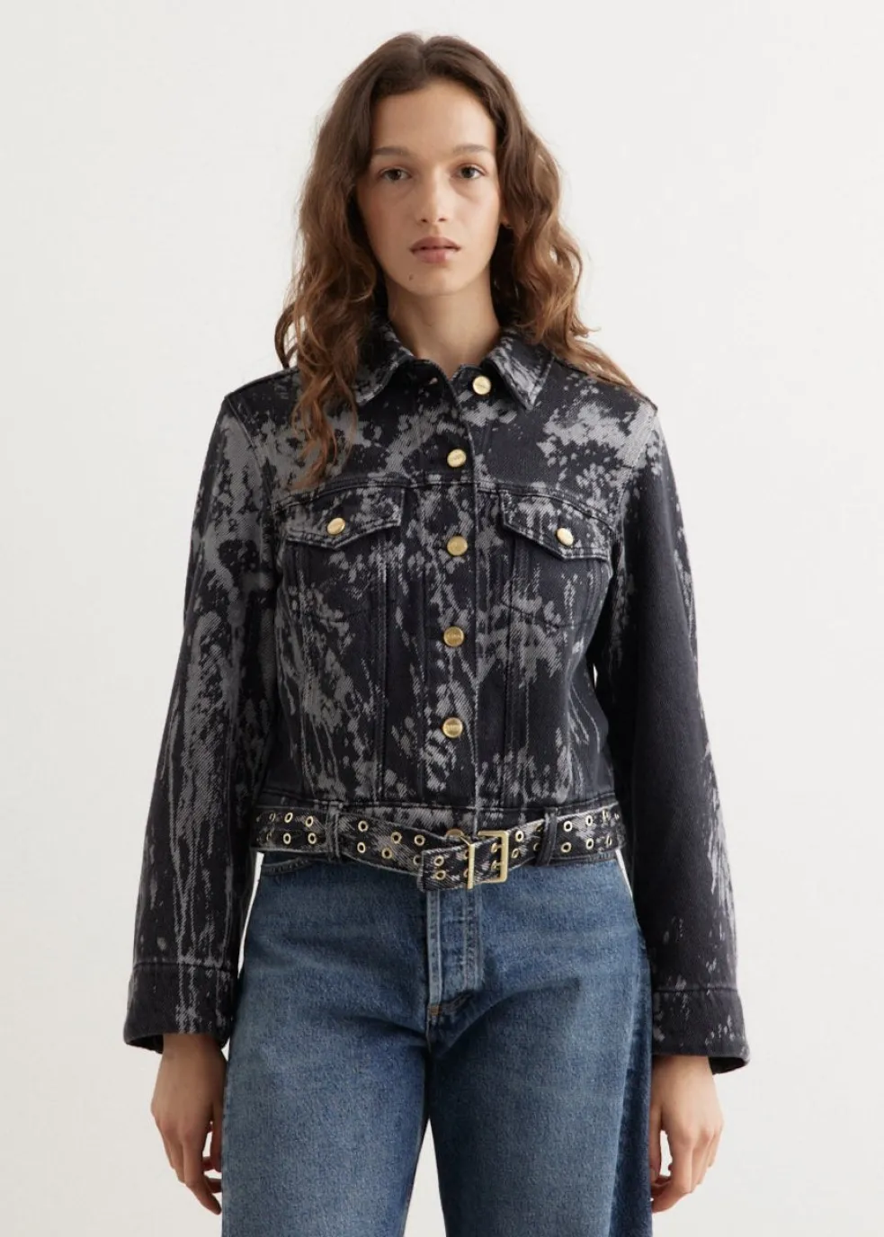 Heavy Denim Belted Jacket