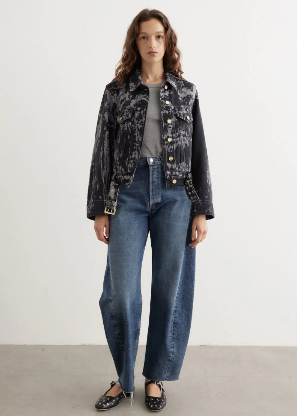Heavy Denim Belted Jacket