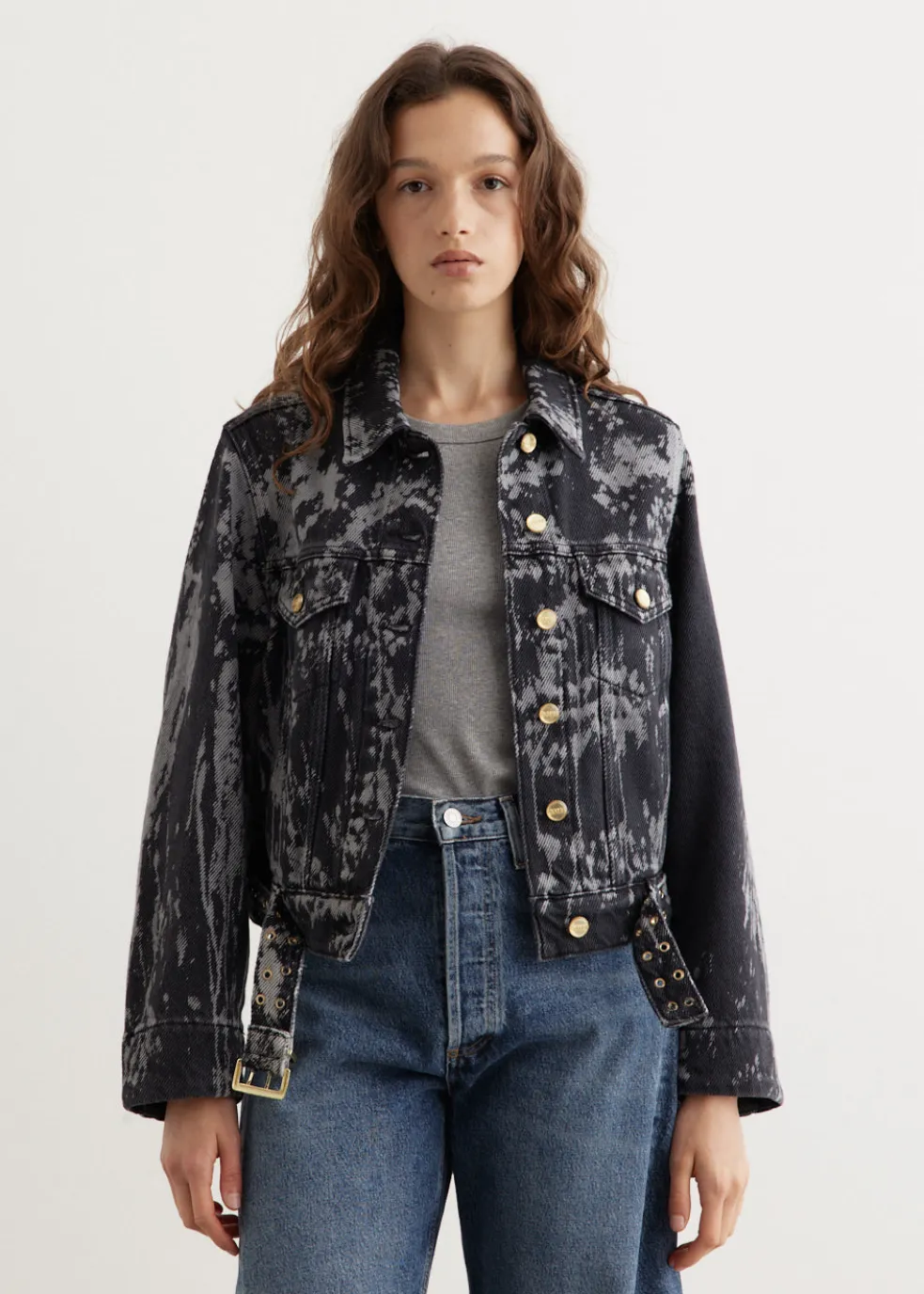 Heavy Denim Belted Jacket