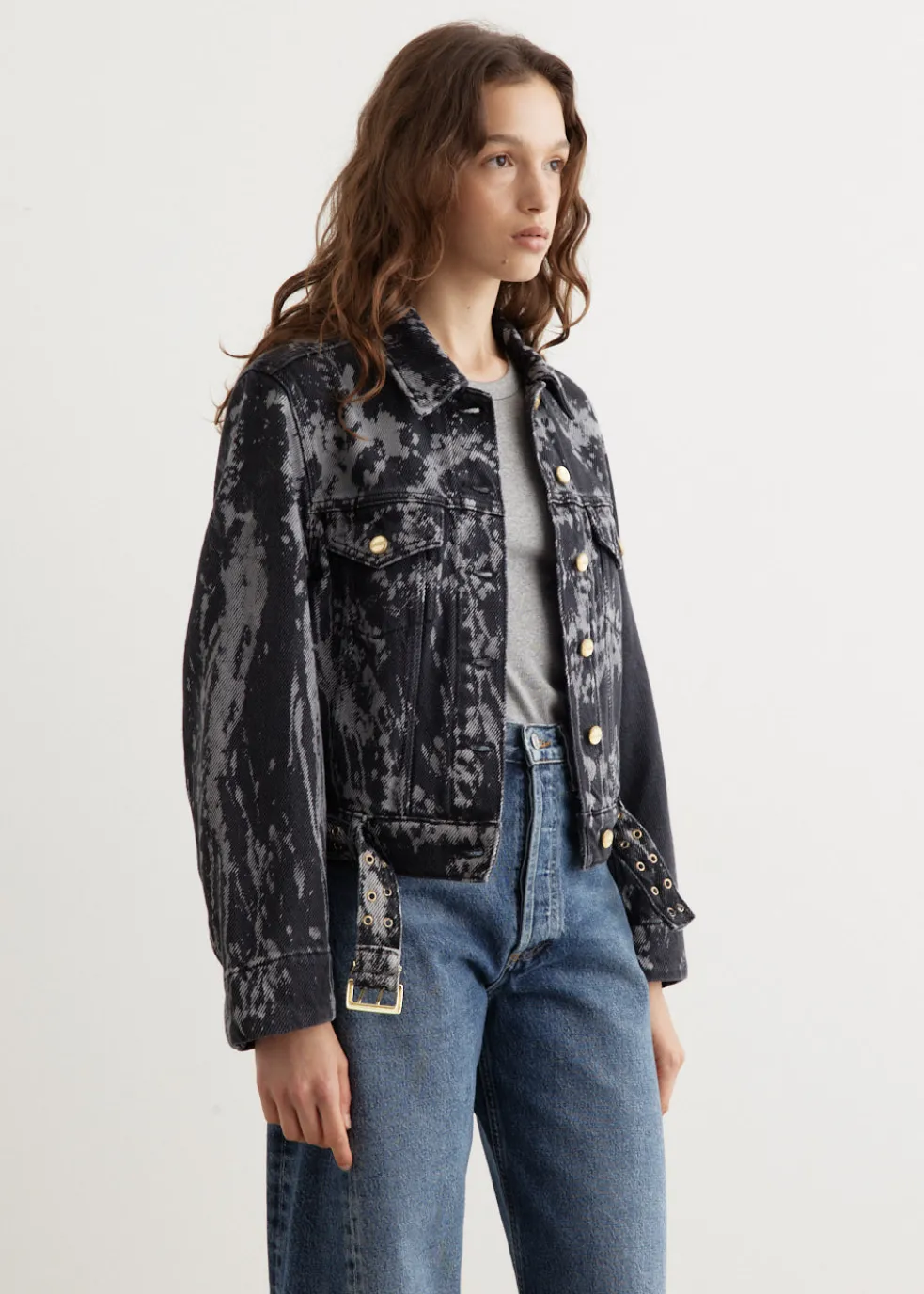 Heavy Denim Belted Jacket