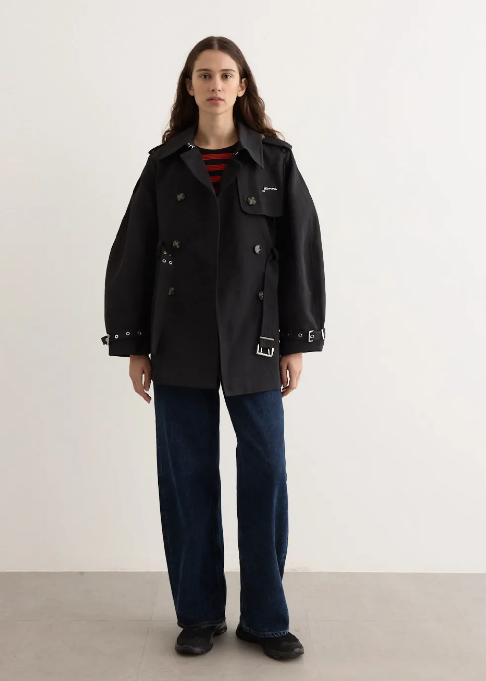 Heavy Twill Midi Trench Coat