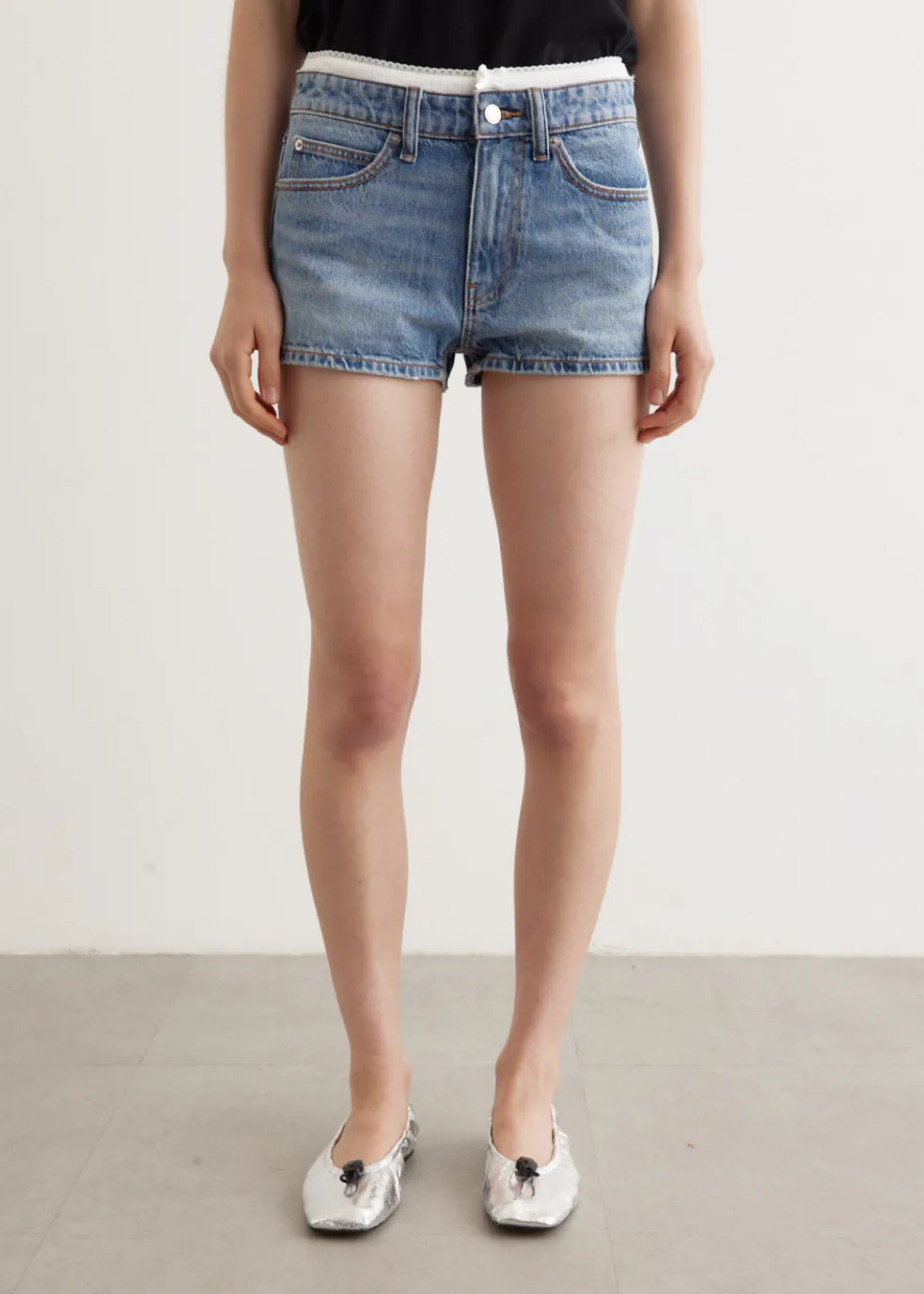 High Rise Mini Short Pointelle Undie Shorts