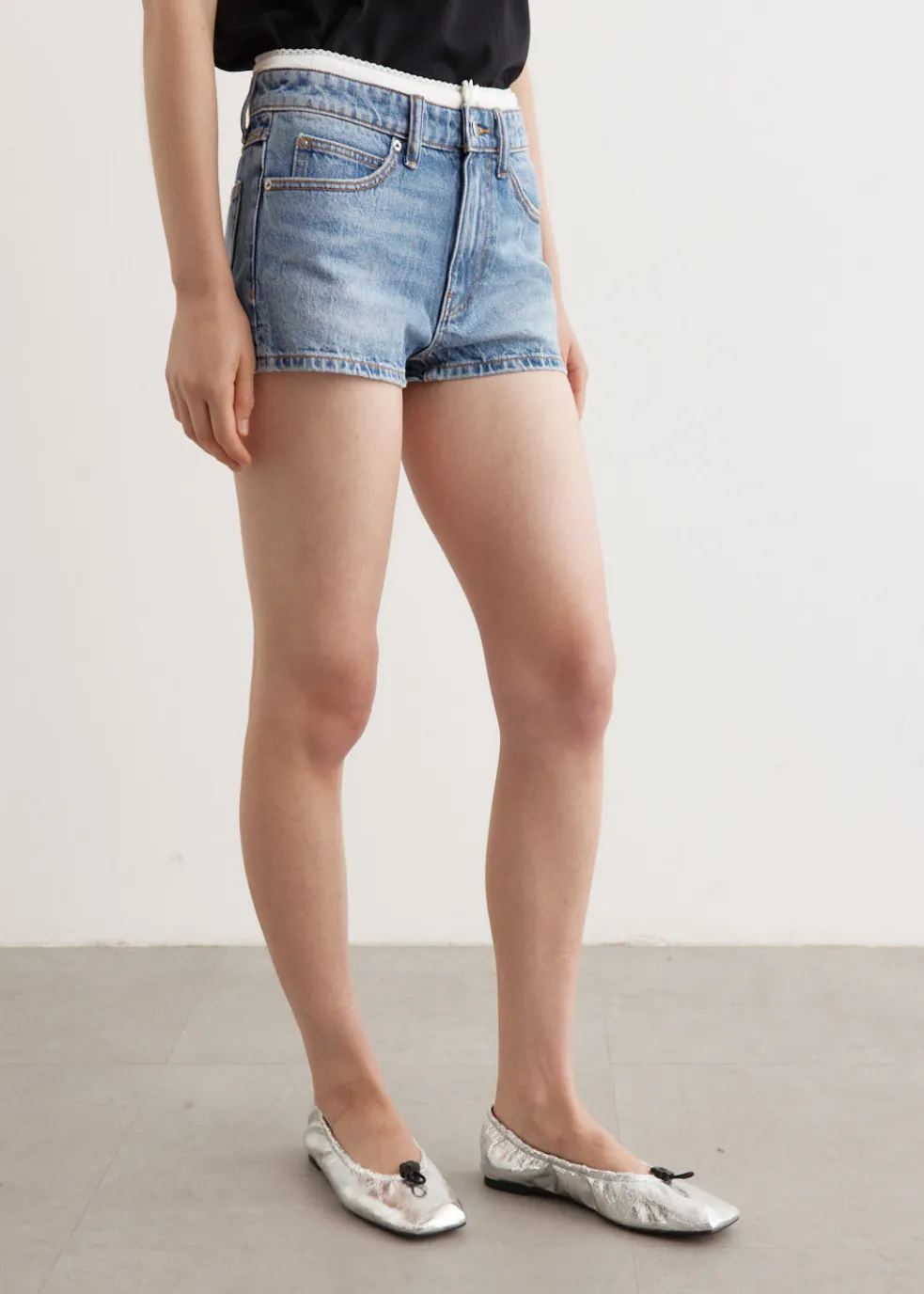 High Rise Mini Short Pointelle Undie Shorts