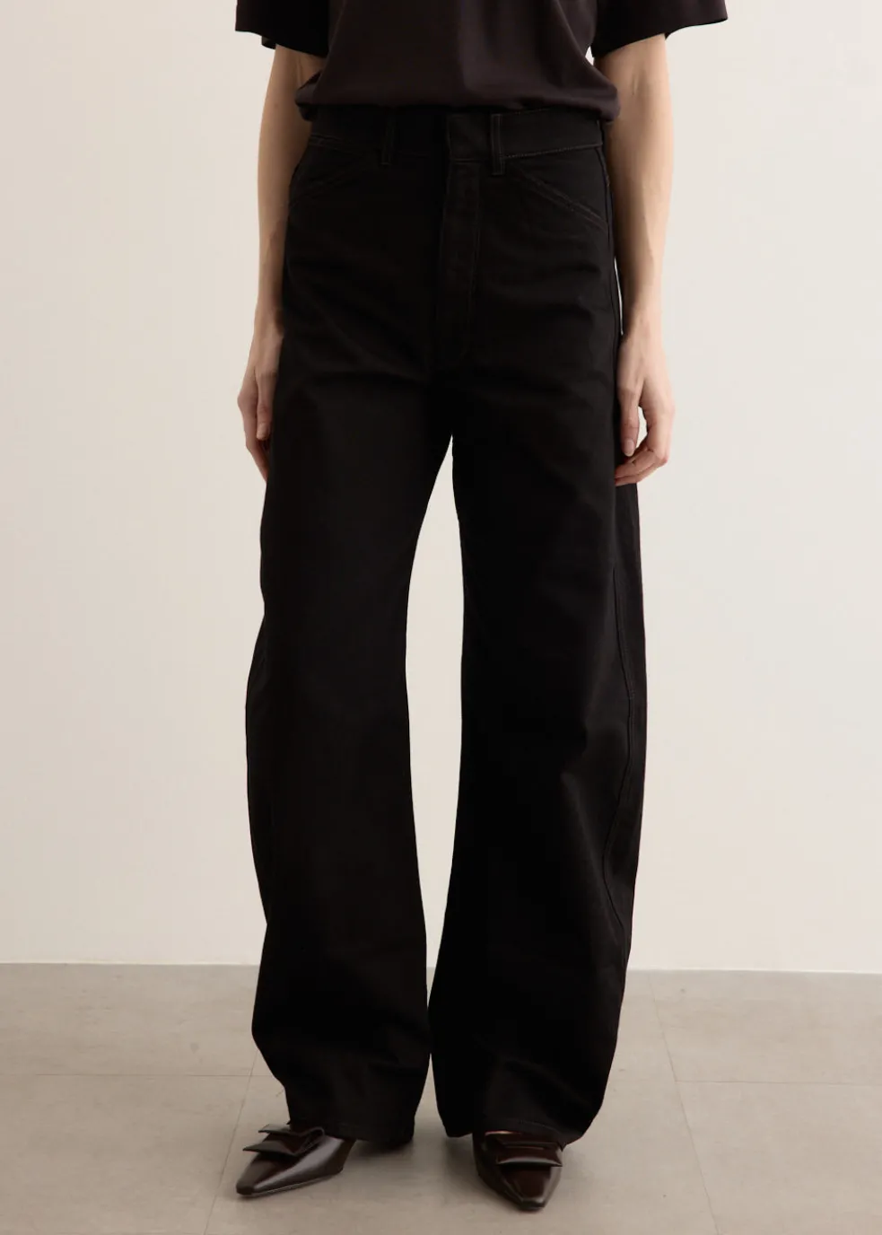 High Waisted Curved Pants