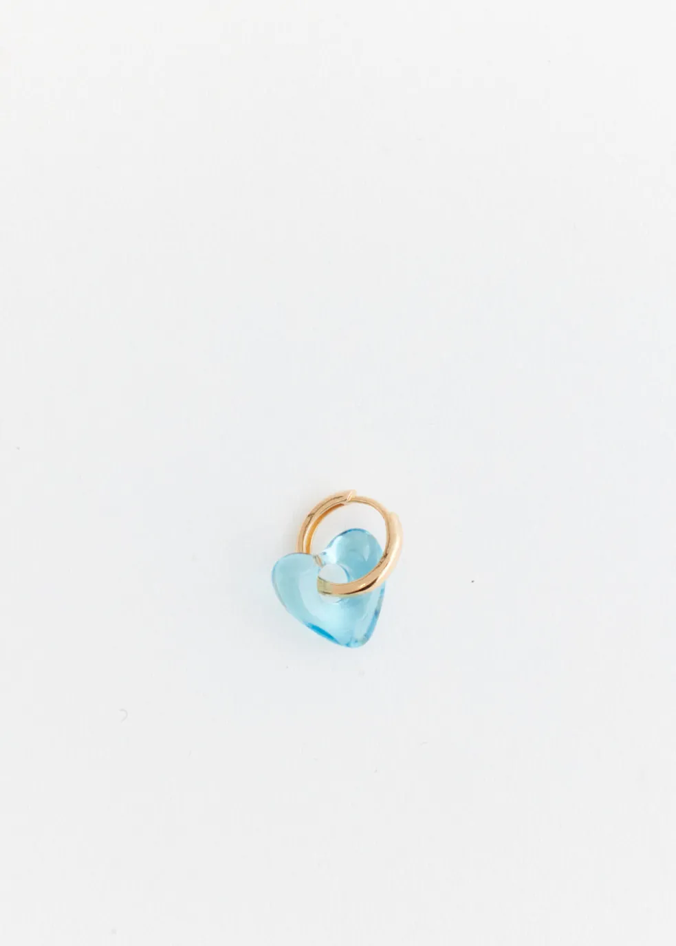 Hoop And Resin Heart Earring