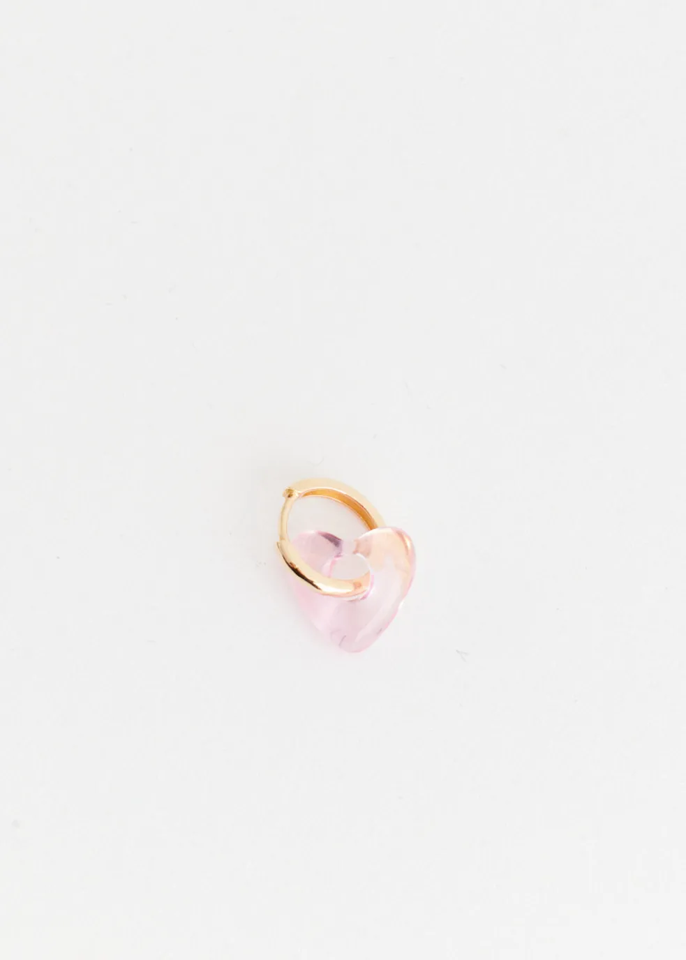 Hoop And Resin Heart Earring